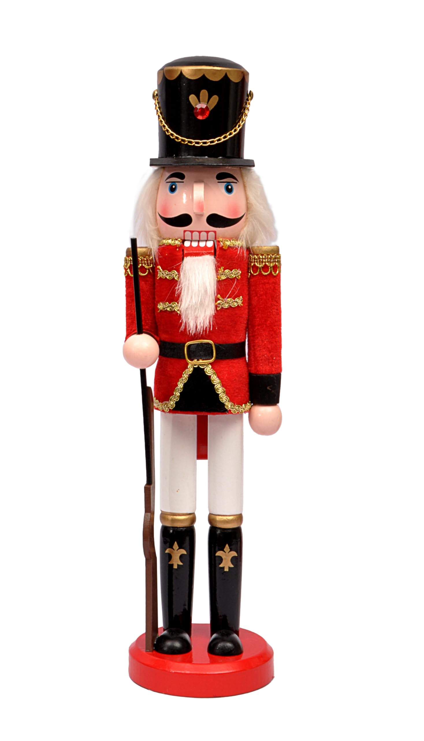 Ciao Christmas Nutcracker Toy Soldier Halberdier (38cm) wooden decoration with fabric, red/black