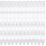 Material: 100% Polyester Plauener Spitze by Modespitze, Store Bistro Gardine Scheibengardine mit Stangendurchzug, hochwertige Stickerei, Höhe 90 cm, Breite 176 cm, Weiß
