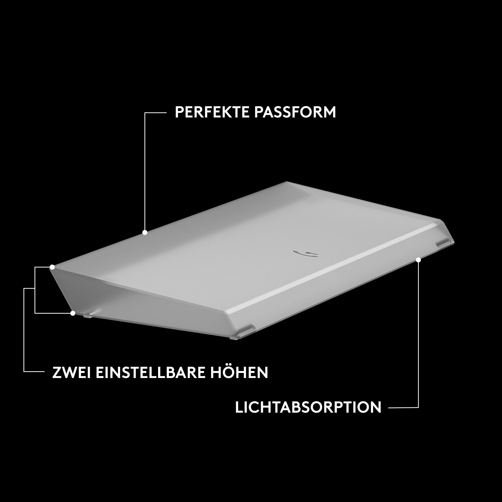 Logitech G G512 X PALM REST 98, LIGHTSYNC RGB Acryl-Handballenauflage | Lichtleistenverstärkung, lasergraviert, Premium-Support für die Gaming-Tastatur G512 X 98 - Transparent