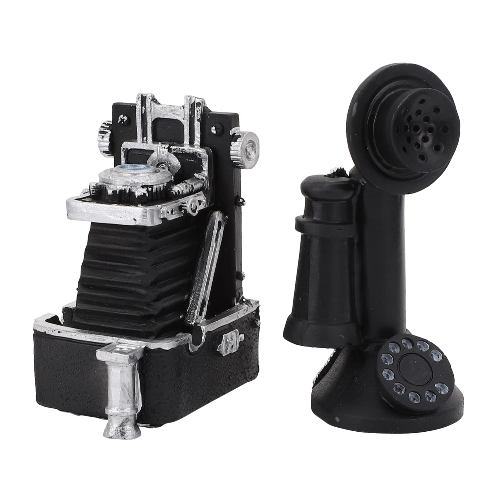 Yardwe 1 Set Mini Craft Models Retro Camera Phone Ornaments for Mini House Decor