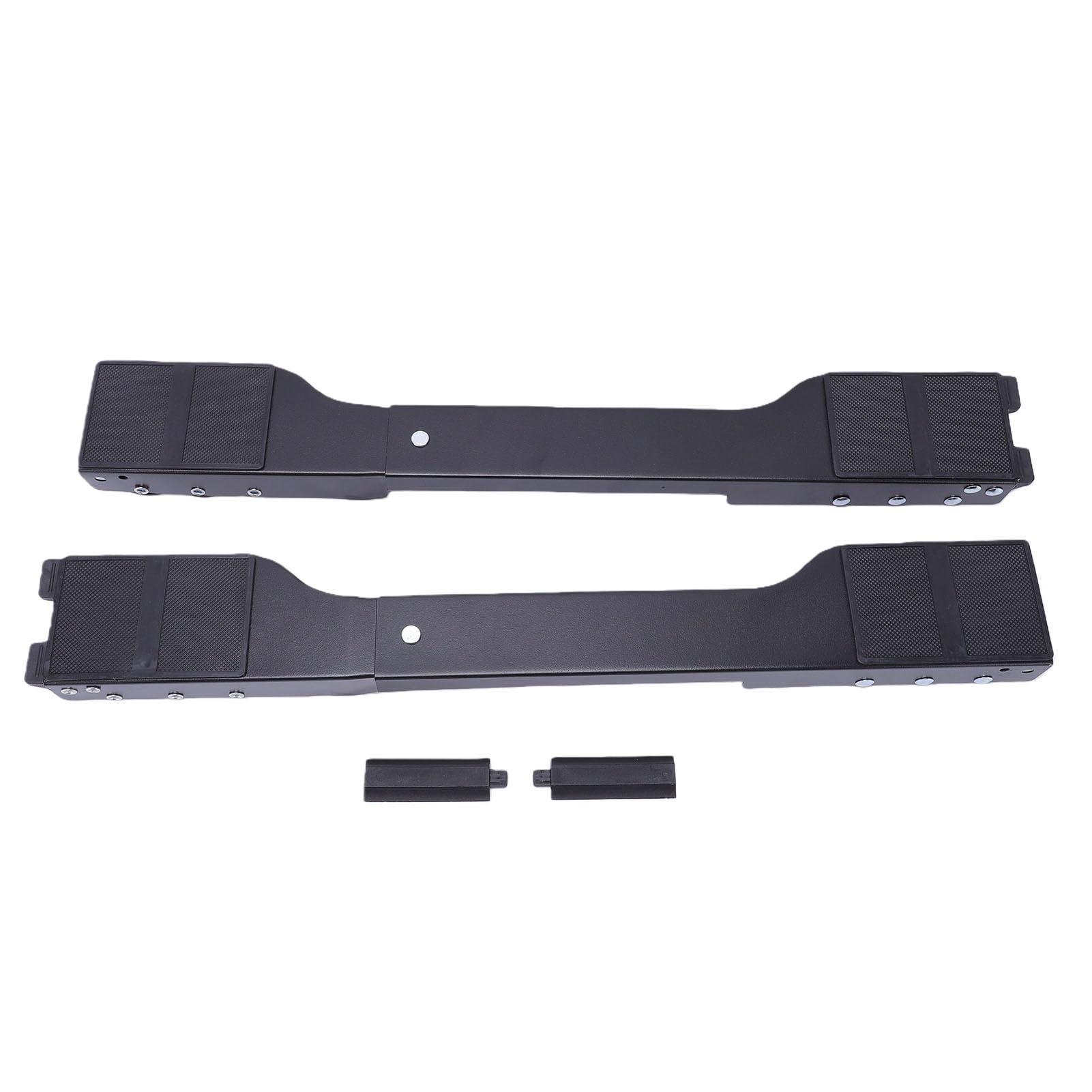 FTVOGUE Deslizador de Rodillo Ajustable para Lavadora Móvil, Refrigerador, Hierro Resistente, 2 Unidades (Ruedas Negras)