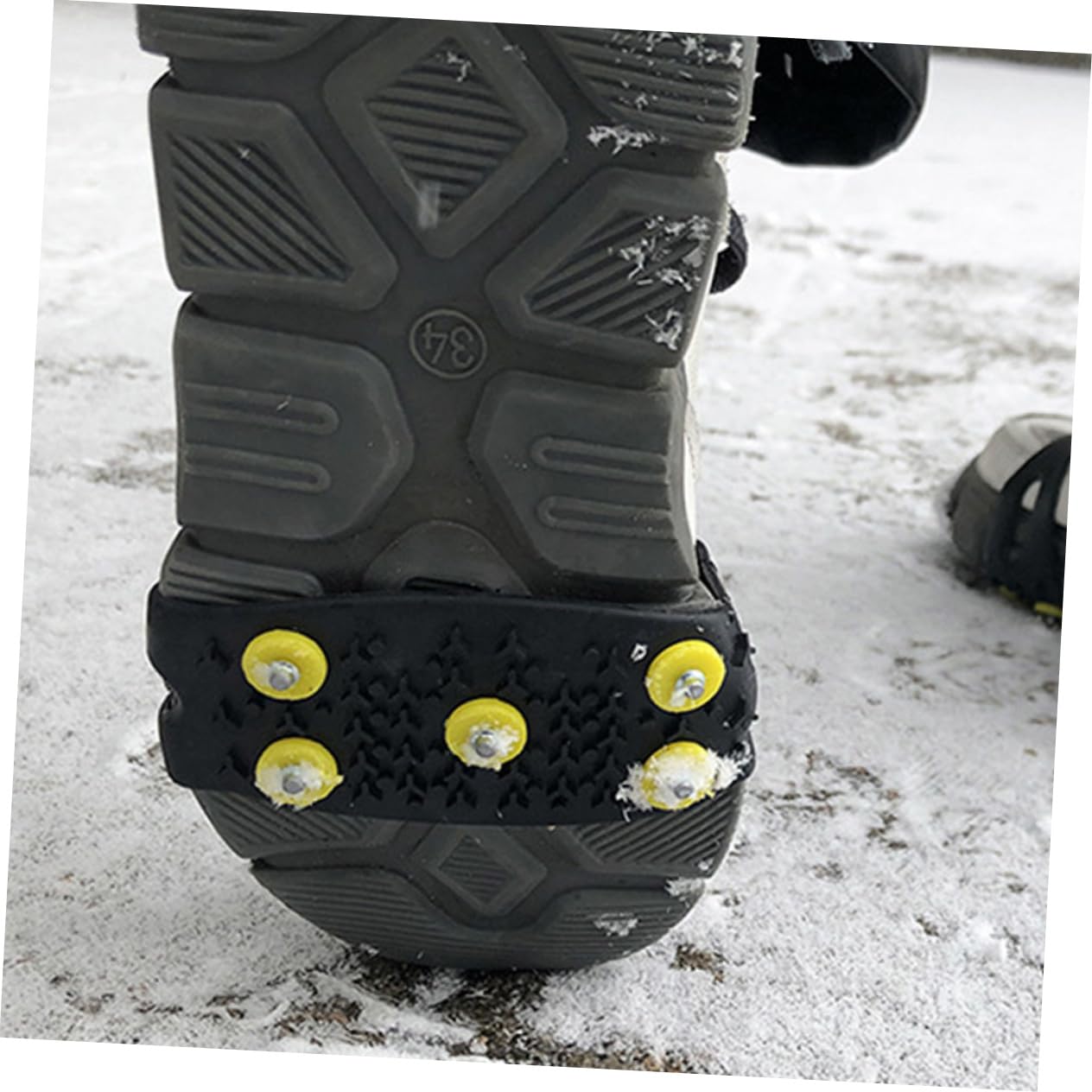 minkissy Ramponcini Antiscivolo Per Scarpe Spikes Per Trazione Su Ghiaccio Gripper Per Attività Come Escursionismo E Elasticità E Design Antiscivolo Per Sicurezza