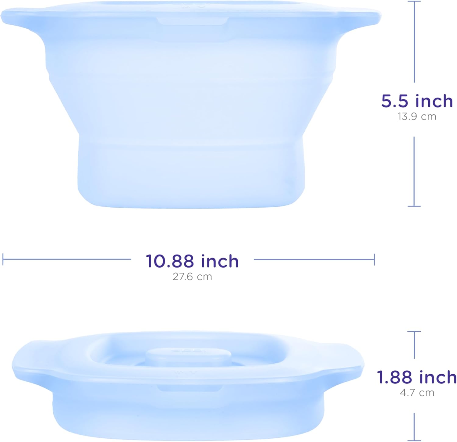 Ubbi Collapsible Microwave Steam Sterilizer for Baby Bottles, Breast Pump Accessories & Pacifiers, Reusable Silicone Steam Bag for Travel or Home Use, Fits Up to 5 Baby Bottles, Blue