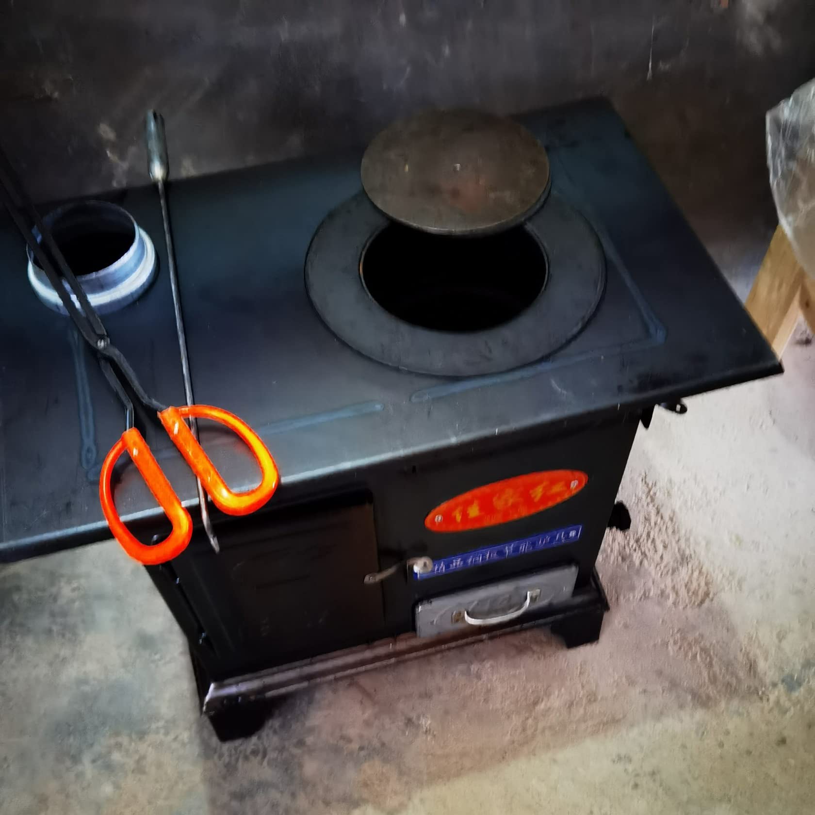 YYUINU Stufa A Legna,Grande Stufa A Carbone/Legna con Riscaldamento,Doppio Forno Indipendente,Stufa in Acciaio Puro,Adatto per Ville,Cortili,Riscaldamento e Cucina