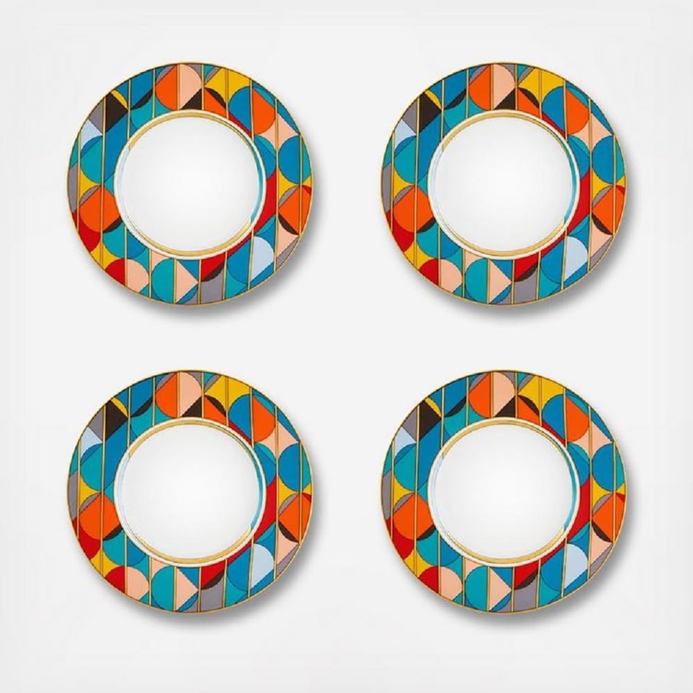 Vista Alegre Futurismo Porcelain Bread and Butter Plates, Set of 4