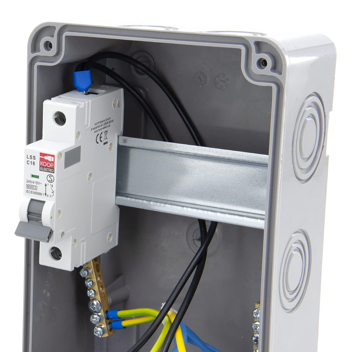Répartiteur de courant de chantier 6NO 2 x 230 V + LS et FI câblé (2 x 230 V + 1 x LS C16)