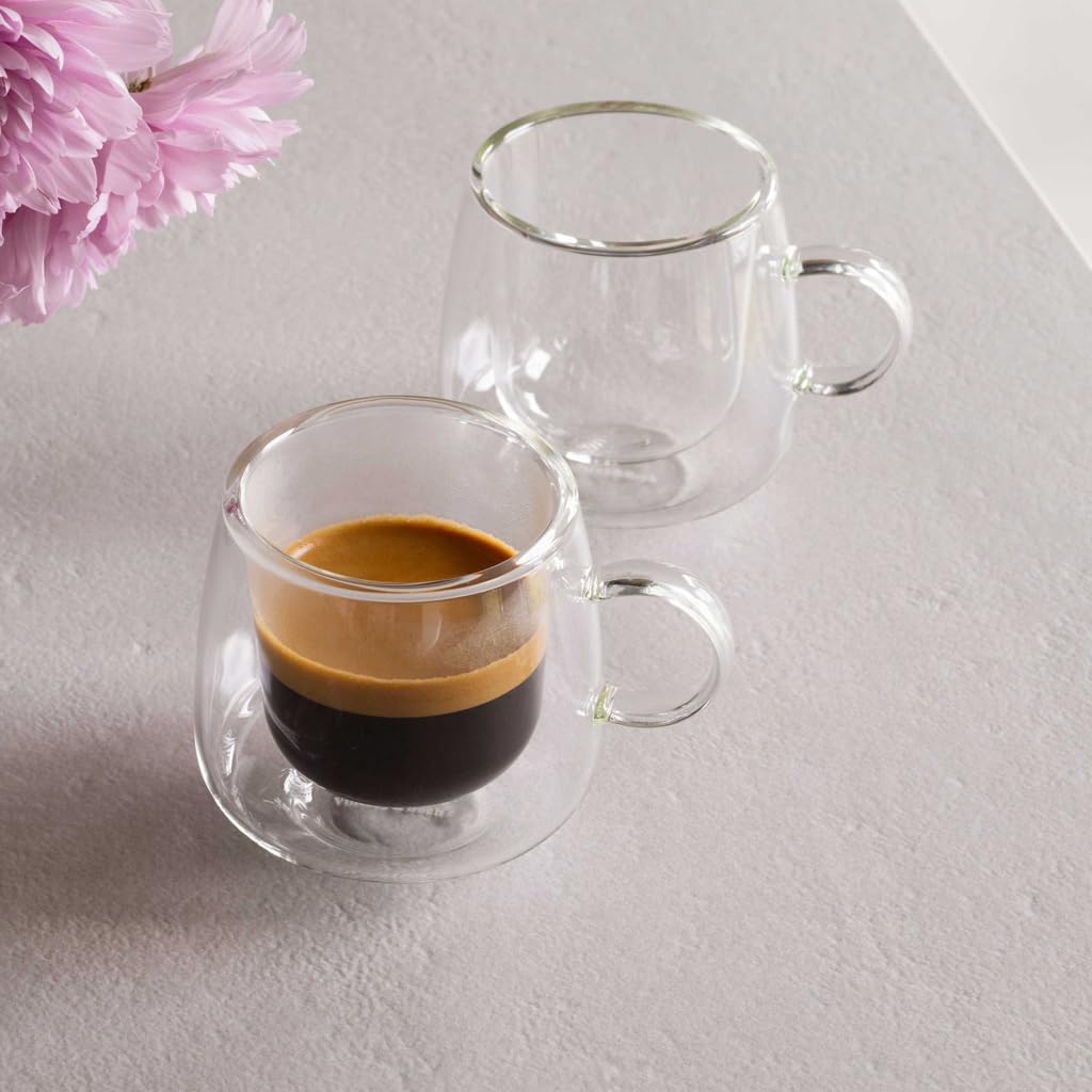 Villeroy & Boch – Artesano Hot&Cold Beverages szklanka do espresso, zestaw 2 szklanek, podwójne ścianki do napojów, 60 ml, szkło borokrzemowe, zmywarka, mikrofala