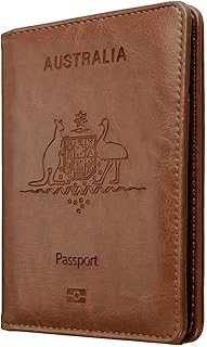 Passport Holder Travel Bag Cover Case, T Tersely Leather RFID Blocking Travelling Wallet Holder ID Credit Business Cards C...