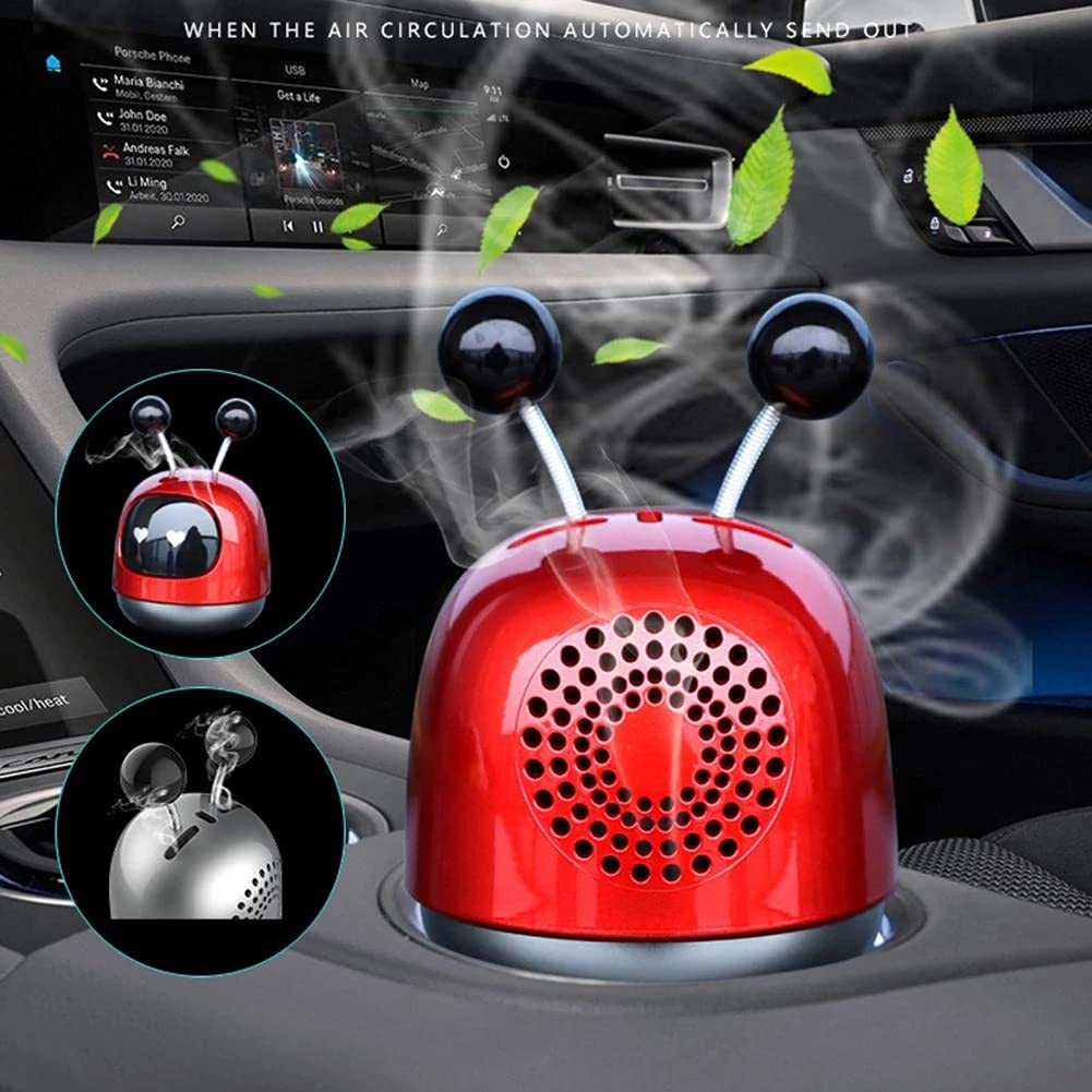 Diffuseur De Parfum Voiture Design Robot - Fixation Ventilation, Intensité Réglable, Couleur Gris, Matériau ABS/métal