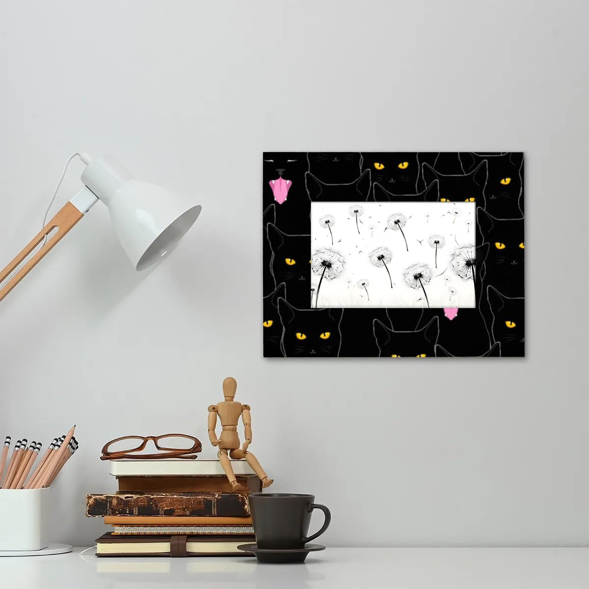 Animal Cat Pattern Picture Frames 4x6 Photo Frame for Table Top and Wall Wooden Picture Frame Home Decoration