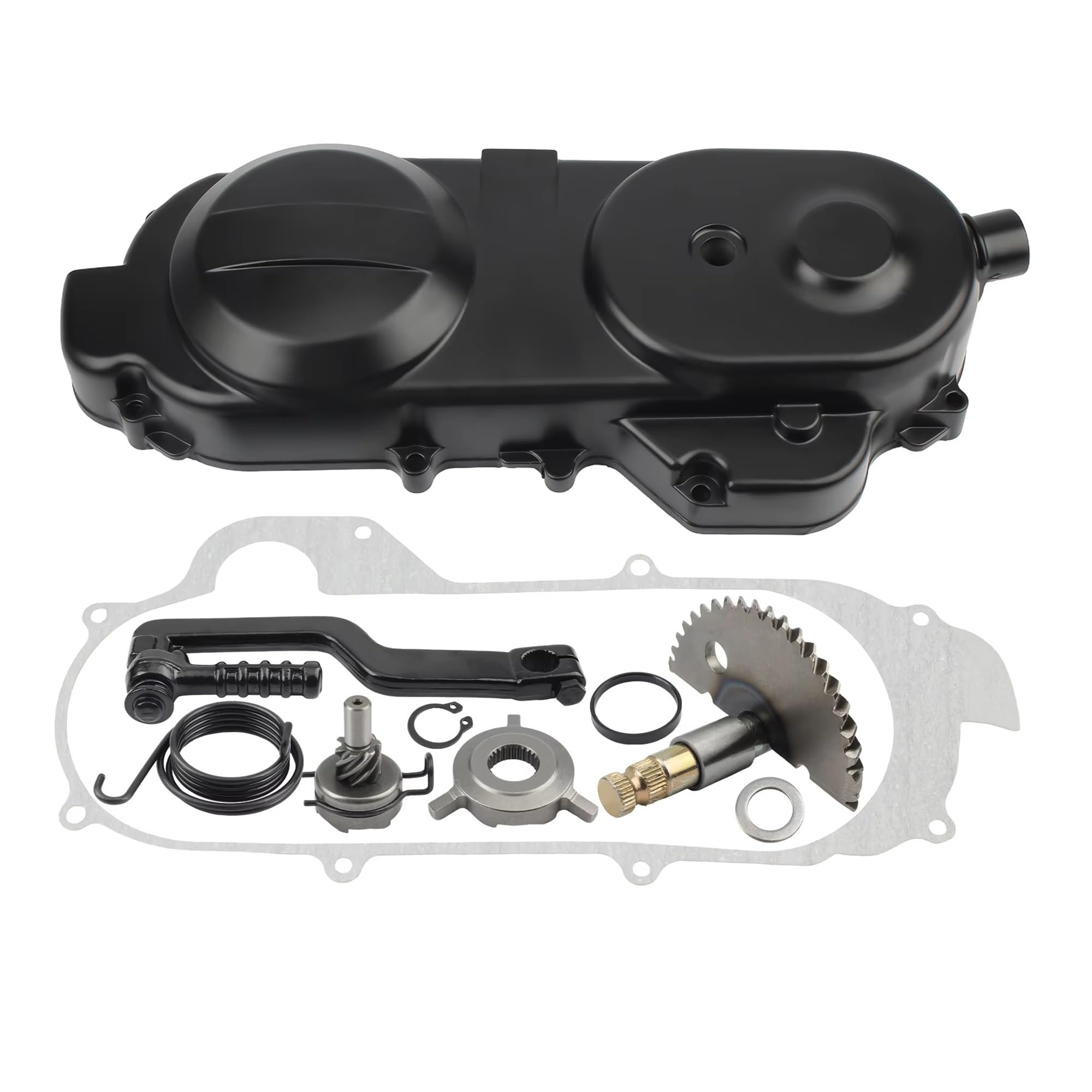 Cubierta Cárter Motocicleta Para GY6 50cc 80cc 139QMB 139QMA Tapa Del Motor Del Cárter Arranque Correa Scooter Trinquete Quad(A)