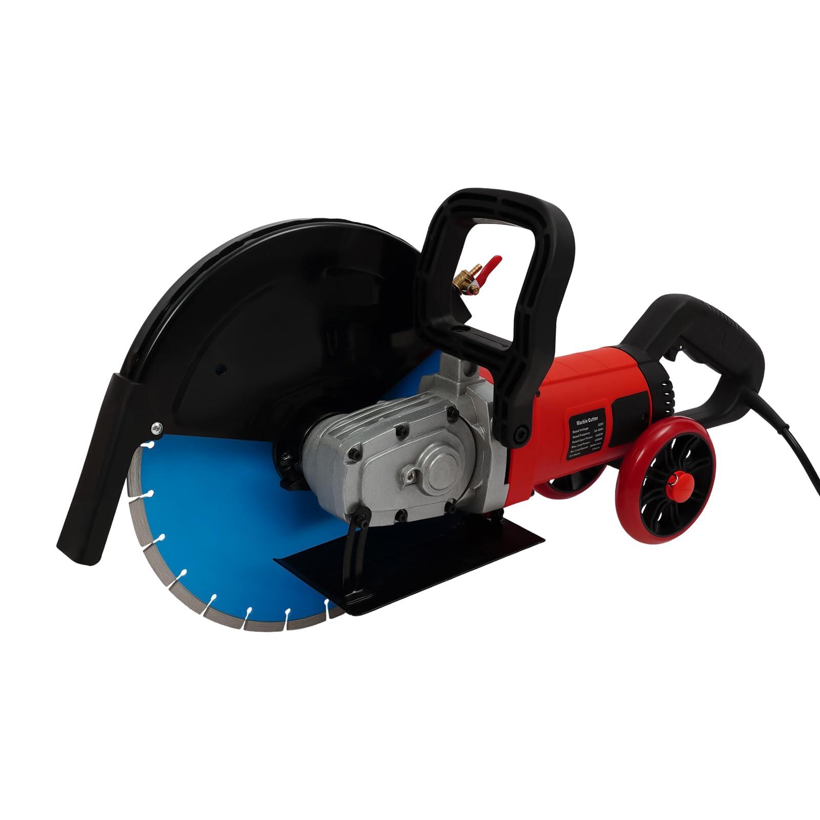 Cortador de hormigón de 4000 W, sierra de hormigón, máquina de corte, cortador de adoquines, sierra circular manual, equipada con hoja de sierra de diamante de 350 mm, apta para hormigón y piedra