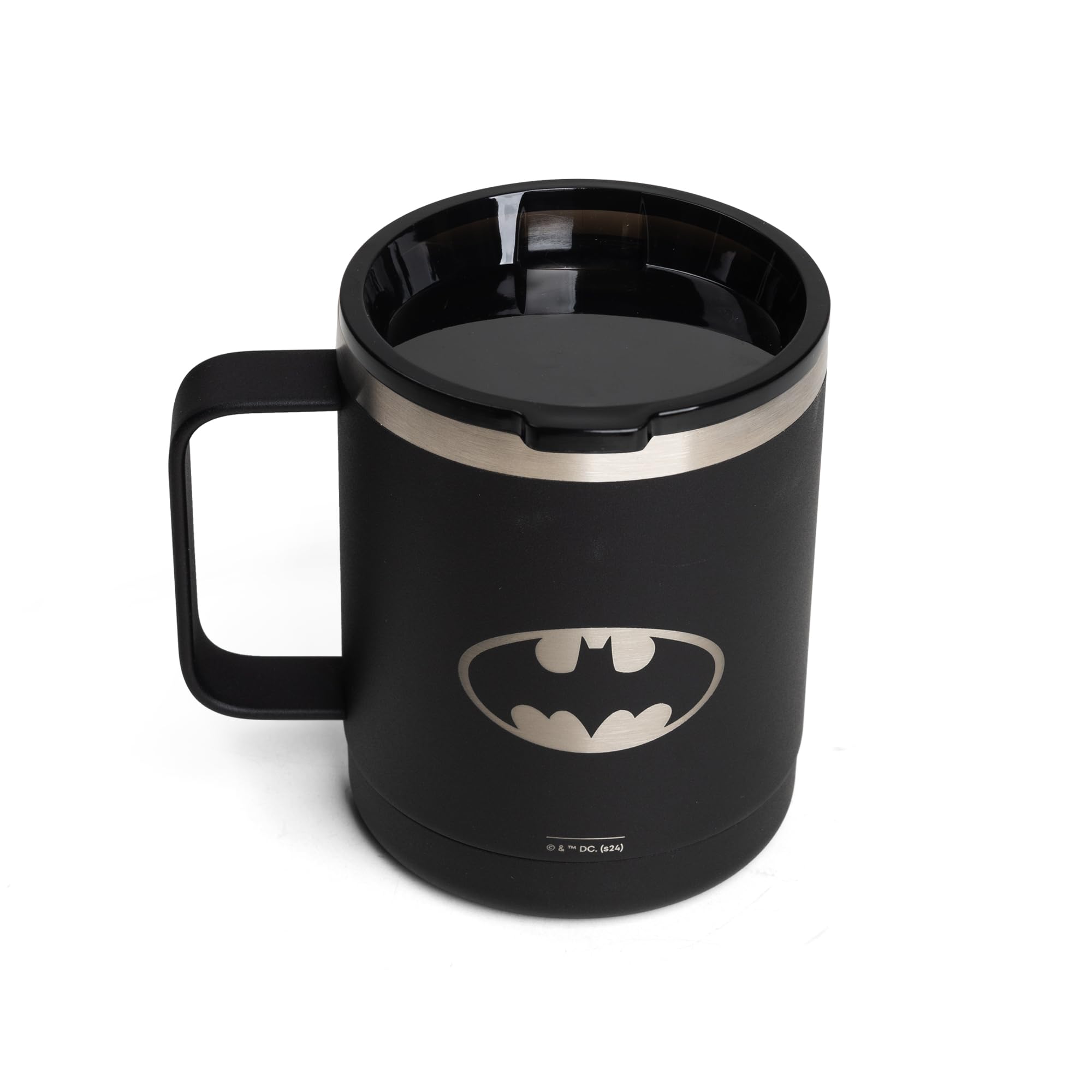 Smartshake Bohtal Izolowany kubek do kawy 350 ml, izolowany próżniowo kubek z pokrywką, szczelny, bez BPA, kubek podróżny do gorących i zimnych napojów (Batman)