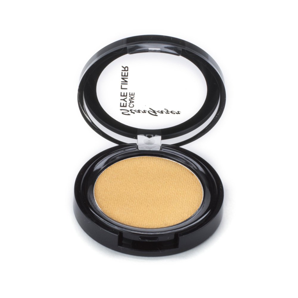 Gold Cake eye liner. A wet and dry use pressed powder cake eye liner.