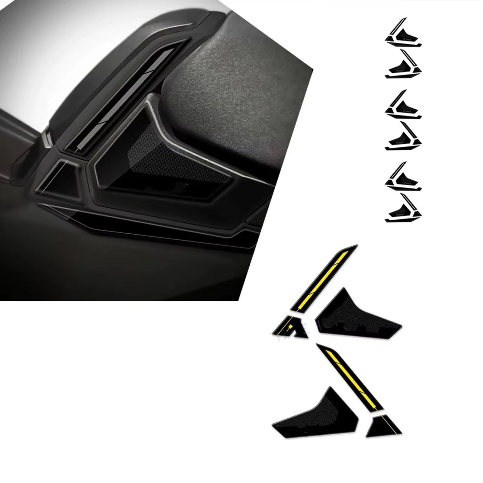 Compatibile Con X-ADV Per 750 2025 Carbon Look 3D Gel Protezione Inferiore Della Sella Del Motociclo Adesivo Impermeabile Durevole Antiscivolo Serbatoio(C)