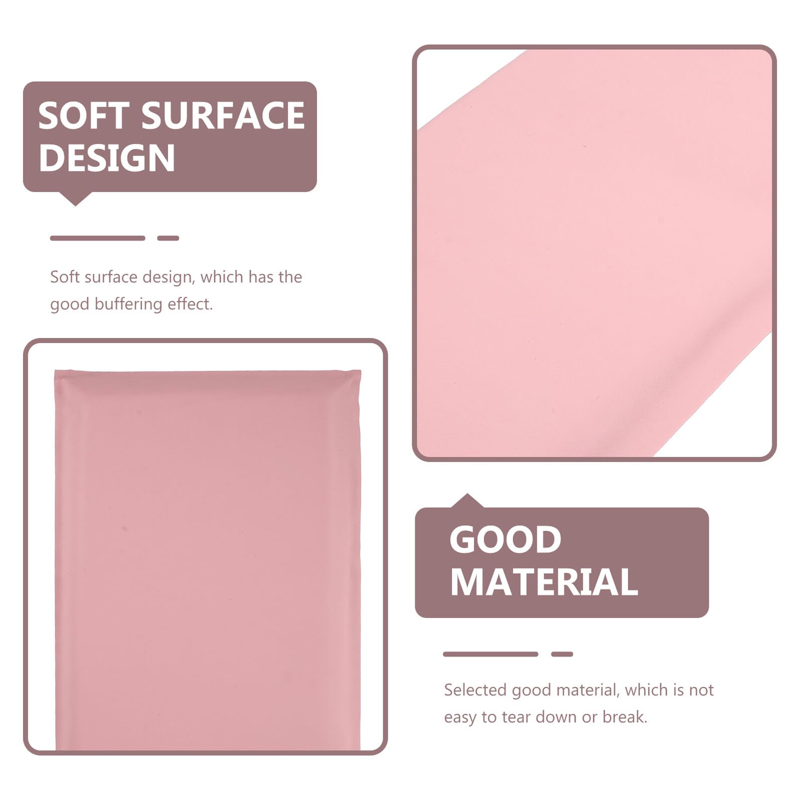 BESPORTBLE 8 Pièces Protection Murale Collision pour Chambre Garçon Fille Coussin Mural Rose Décoration Murale Simple et Pratique Installation Rapide sans Outils Rembourrage Doux pour