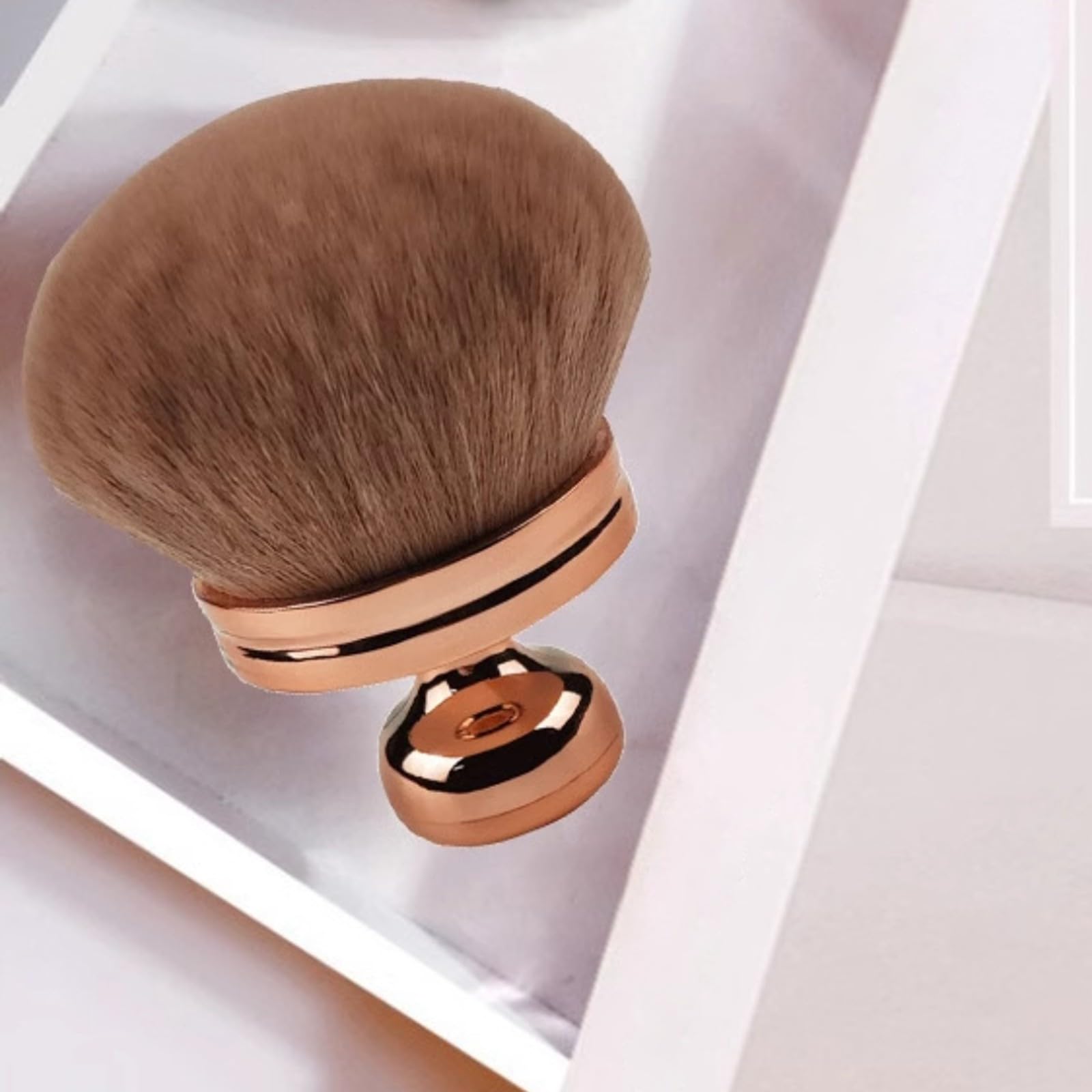 Supreme Kremowy pędzel do makijażu ciała do opalania twarzy, nóg, różu, bronzer, pędzel Kabuki, sztuczny aplikator, pędzel do podkładu, dziewczęcy pędzel do włosów 2025 (04 D, jeden rozmiar)