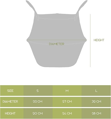 Miniatura 4 de Cesta de Pascua plegable de algas marinas tejida natural, maceta de almacenamiento, jarrón de flores para jardín, cesta de picnic, cesta de