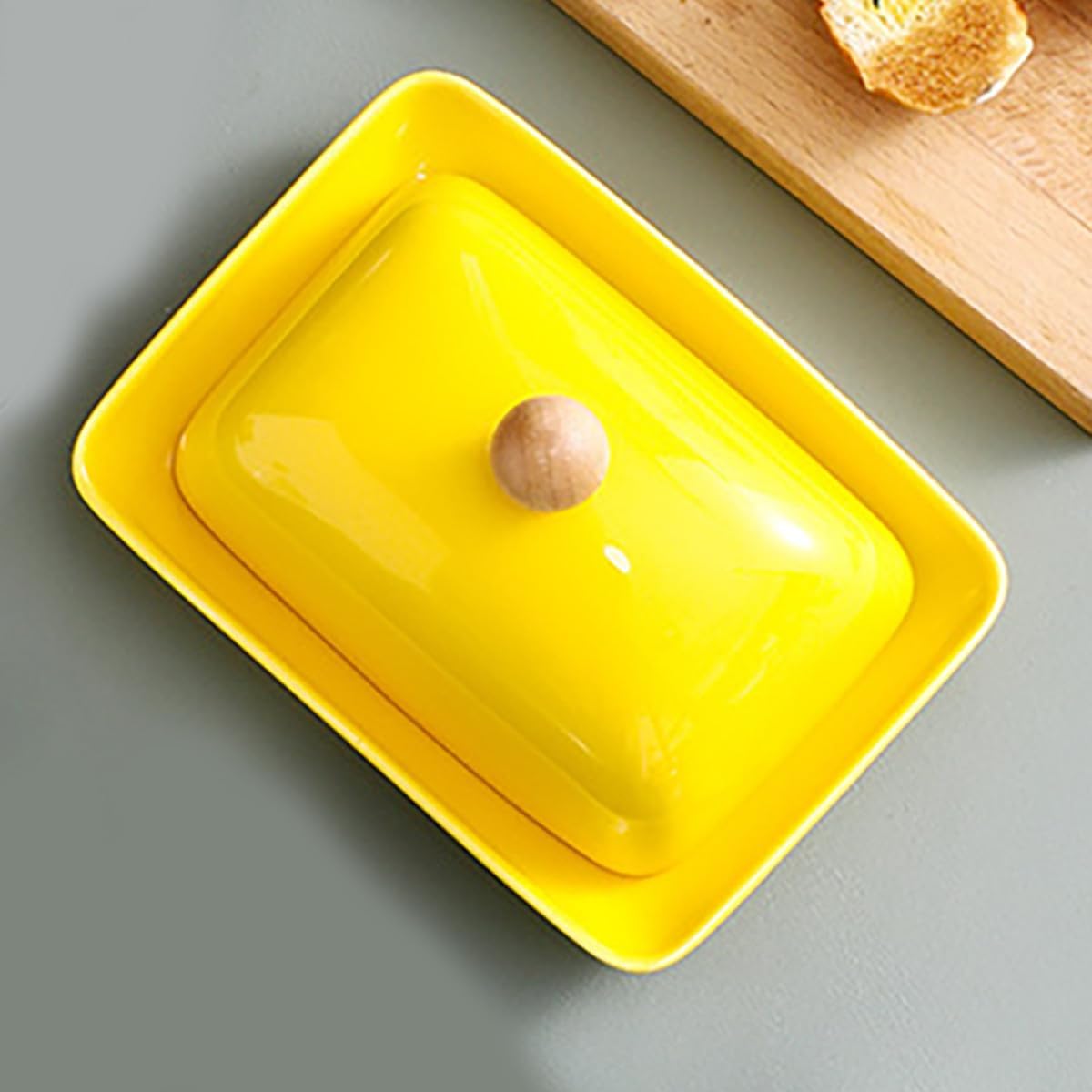 VALICLUD Ceramic Butter Dish with Lid and Cutter Versatile Household Butter Container for Kitchen and Dining Suitable for Cheese Snacks and Desserts Storage