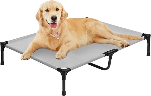 Miniatura 1 de Cama elevada XL para perro, cuna elevada de enfriamiento extra grande para perros, cuna de ping elevada al aire libre, hamaca estable para mascotas