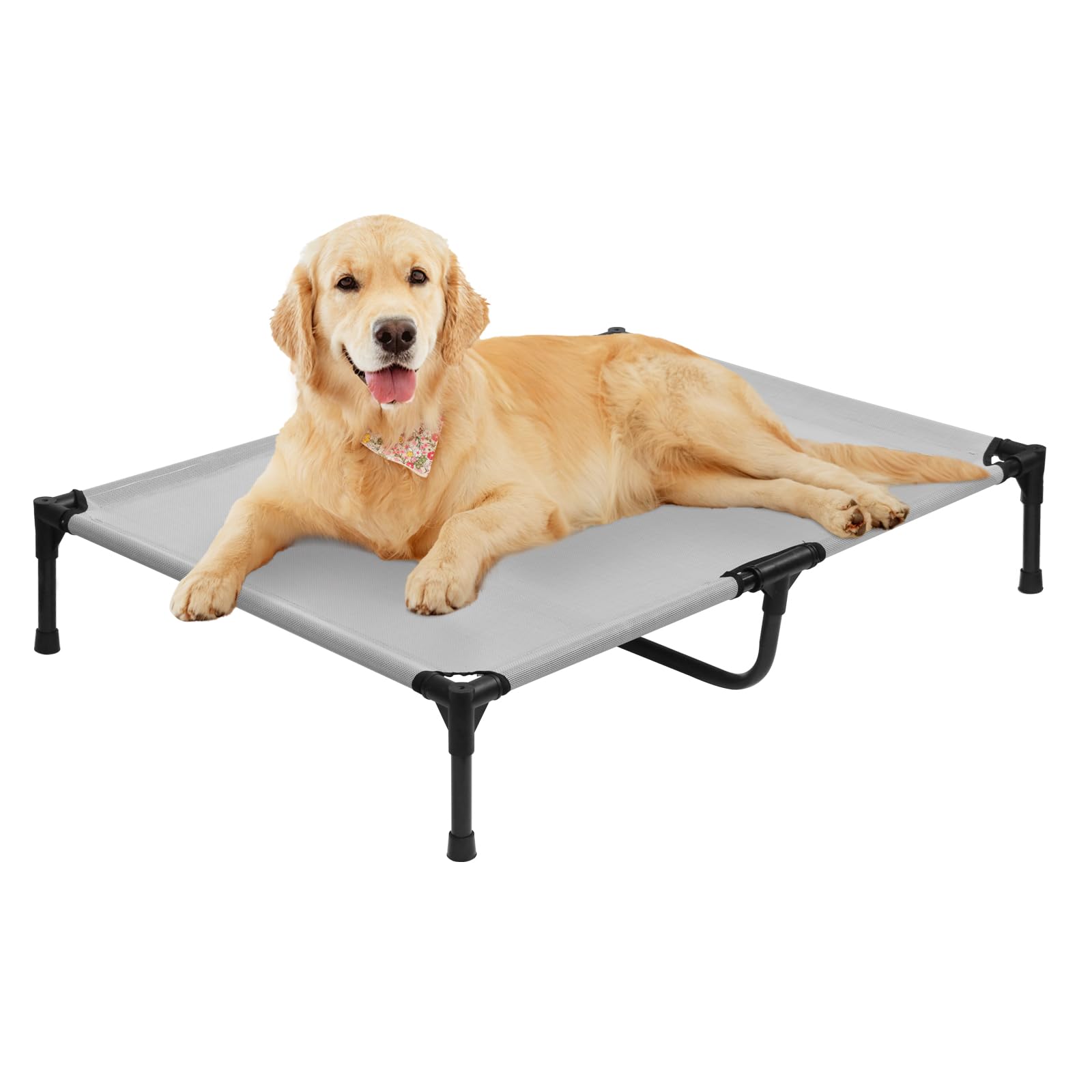 Dokdogs XL Elevated Dog Bed, Extra Large Cooling Raised Dogs Cot, Outdoor Lifted Ped Cots, Stable Pet Hammock with Non-Slip Feet, Off Ground, Washable