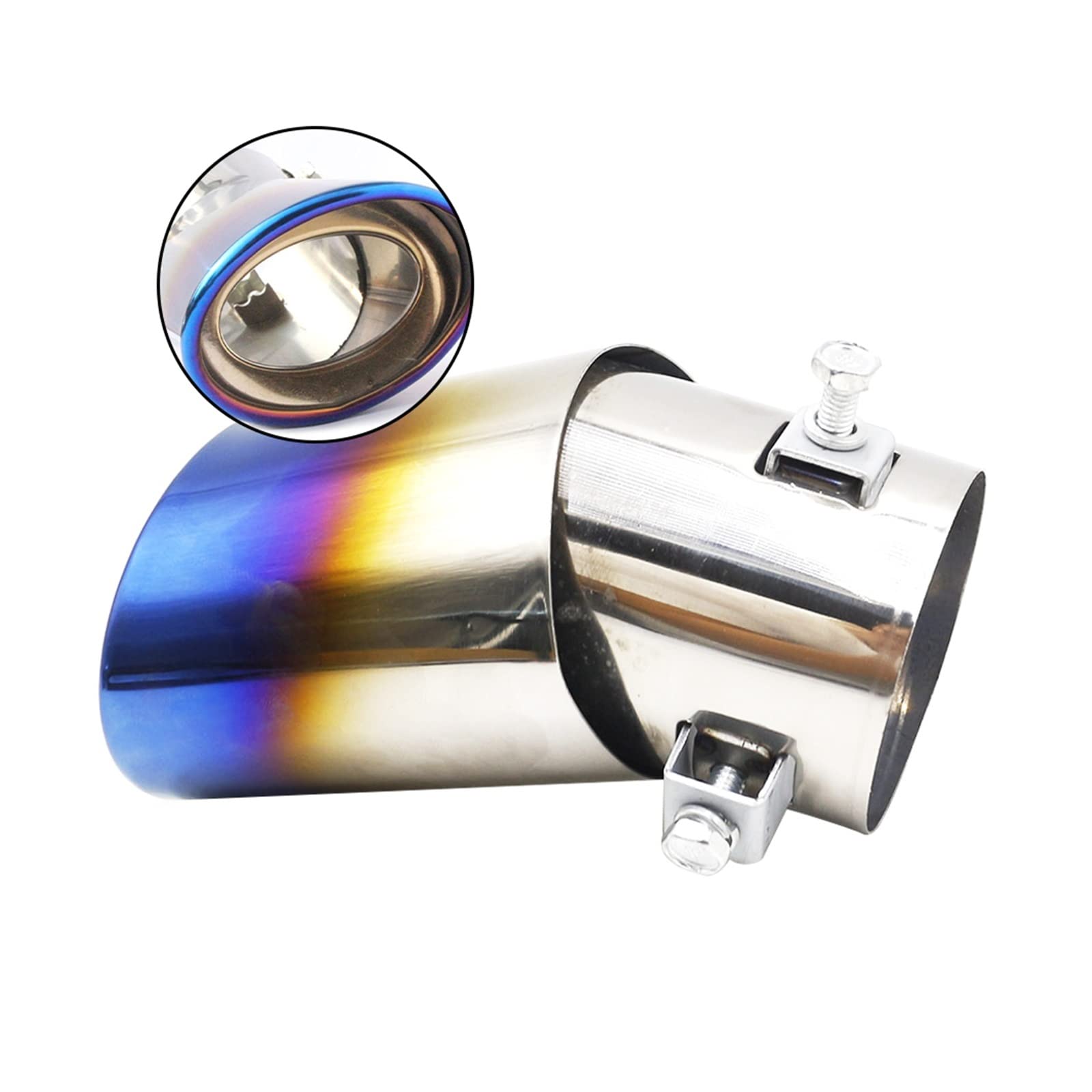 Car Exhaust Tips Muffler Tip For Focus MK2 MK3 MK4 For Fiesta For Ecosport For Mondeo For Fusion For Kuga For Escape Car Exhaust Pipe Car Exhaust Tailpipe (Color : B