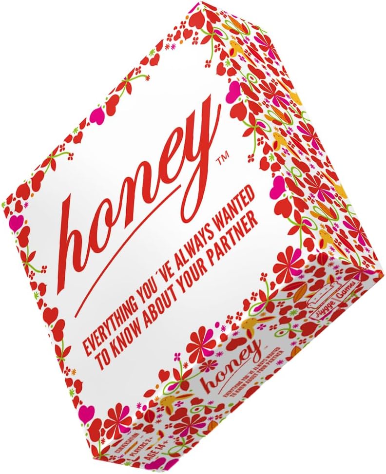 Hygge Games Honey - Everything You´ve Always Wanted to Know About Your Partner - Fun Conversation for Couples, red