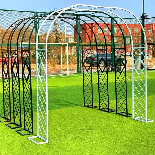 Arche de jardin robuste en métal marron pour plantes grimpantes 126x210cm