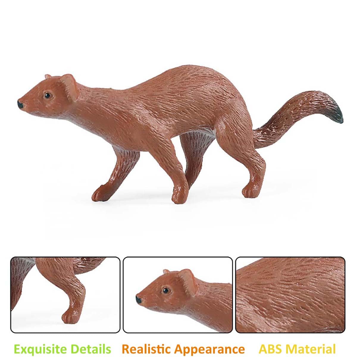 JOKFEICE Meerestier-Figur – Realistischer Otter, Ca. 7x2,5x7 Cm, Aus BPA-freiem Kunststoff