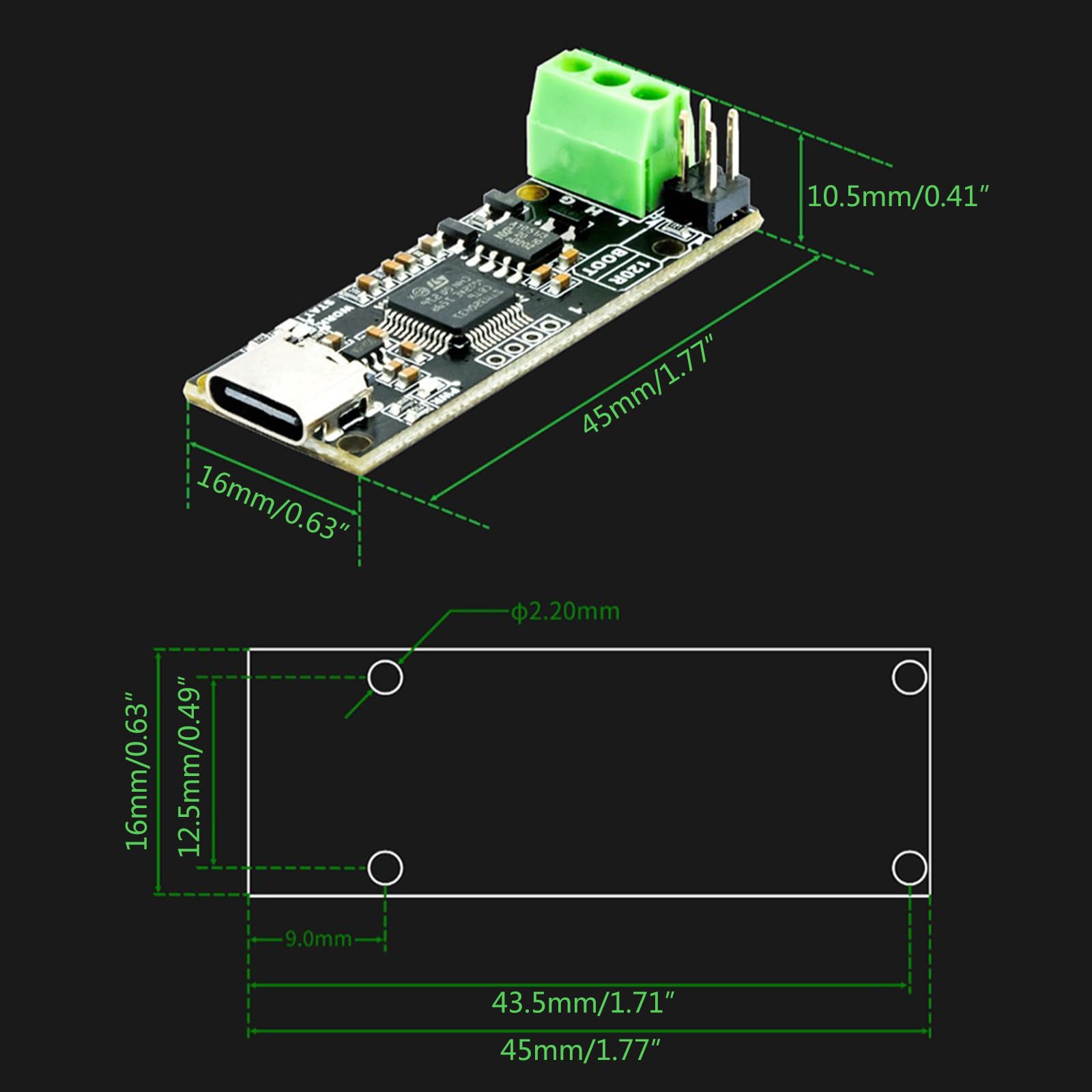 CANable 2.0 CANbus Transceiver USB Zu CAN Analysatoren CAN2.0 Serieller Controller CANable Basierend Auf STM32G431C8T6 Kostengünstig