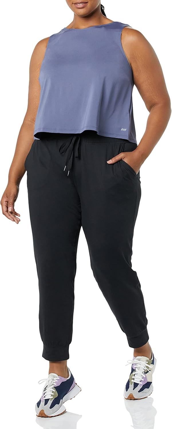 Amazon Essentials Women's Tech Stretch Cropped Loose-Fit Tank - Image 3