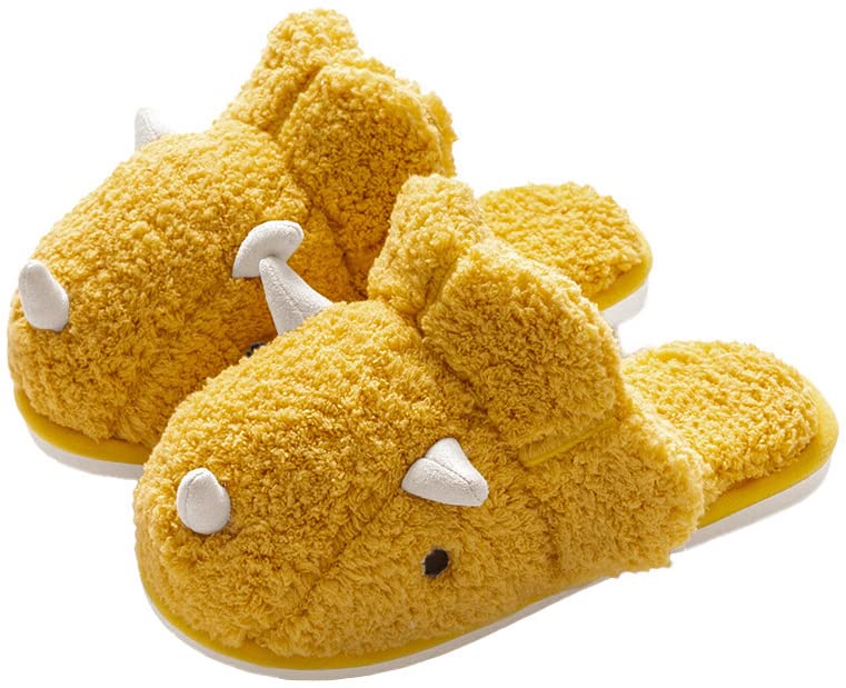 AvilegoUnisex Dinosaur Slippers Plush House Soft Sandals Indoor & Outdoor 2023 Winter