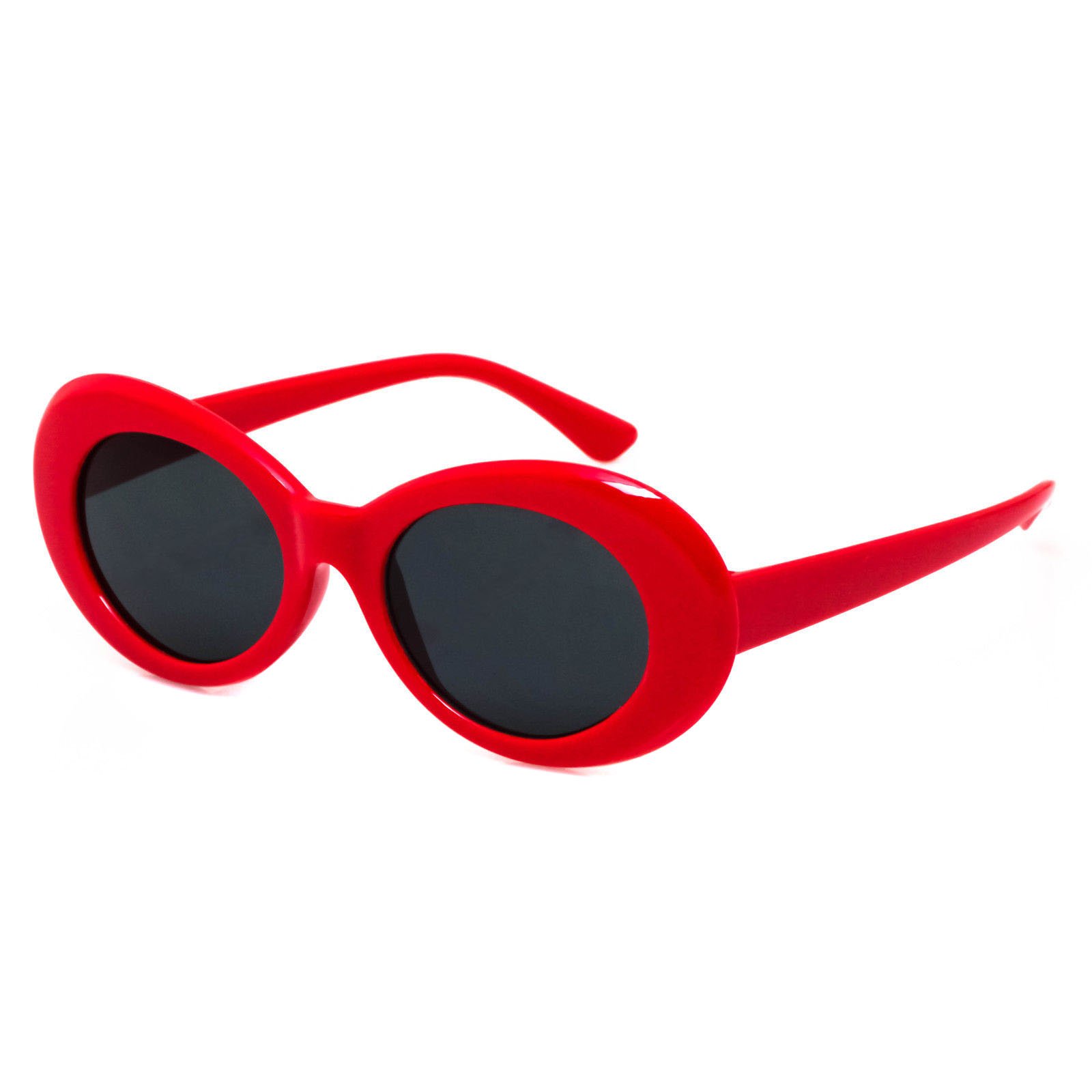 MODABOLD Retro Oval MOD Thick Frame Clout Goggles Round Lens Sunglasses