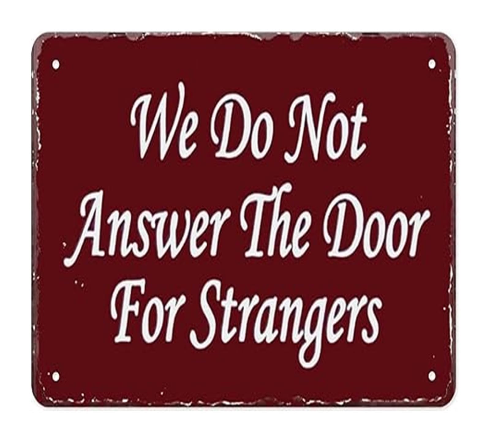 MQXFCZUX Humorous Sign For Home We Dont Open The Door Metal Tin Plaque Rustic Wall Decor for Entryway Living Room Farmhouse 8 X 12 in