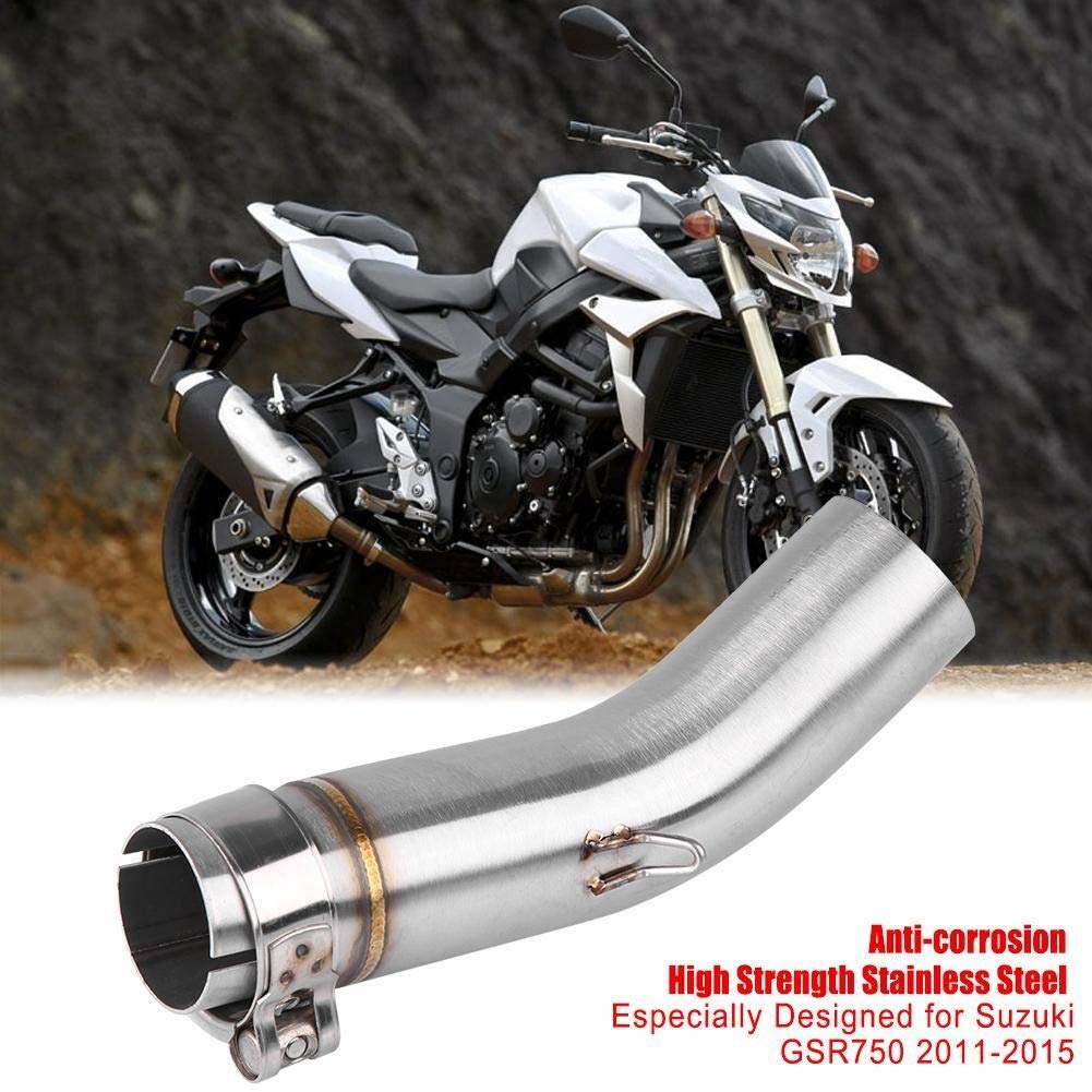 Broco Pot d'échappement Intermédiaire de Moto,Gsr 750 Echappement, Moyen Tuyau de liaison Connect for Suzuki GSR 750 2011-2015
