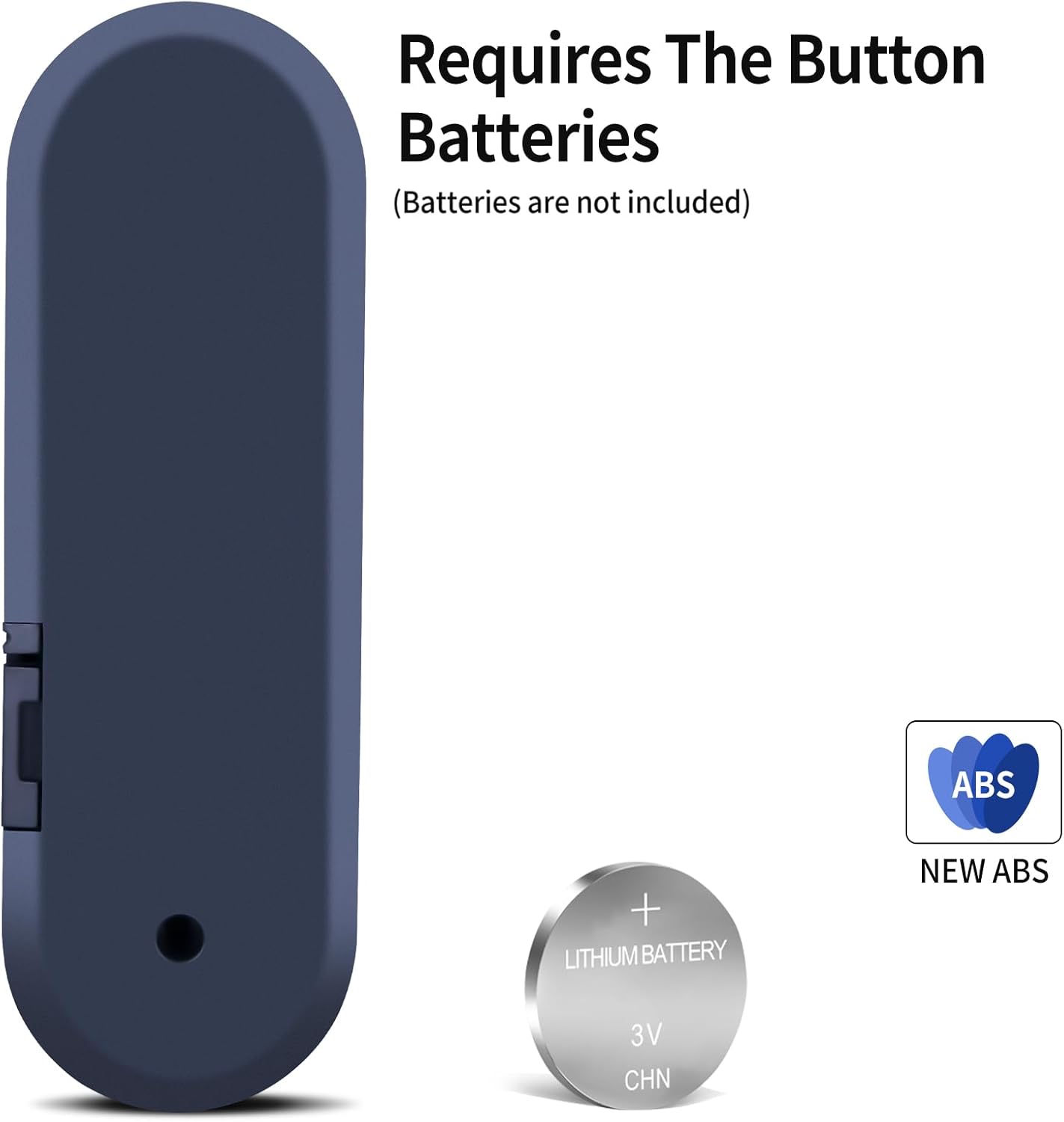 Image showing the battery compartment of the remote control and a CR2032 lithium battery.