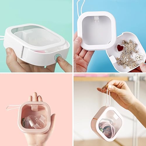 Miniatura 6 de 2 cajas pequeñas de almacenamiento de viaje portátil para hisopo de algodón, hilo dental, joyas, lazos para el cabello, caja organizadora portátil