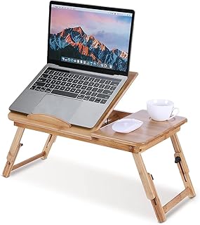 Laptop Bed Table Height-Adjustable Bed Tray for Notebook Portable Laptop Desk Bed Tray Sofa Bed Table with Tilting Table, Folding Bed Tray Table for Bed