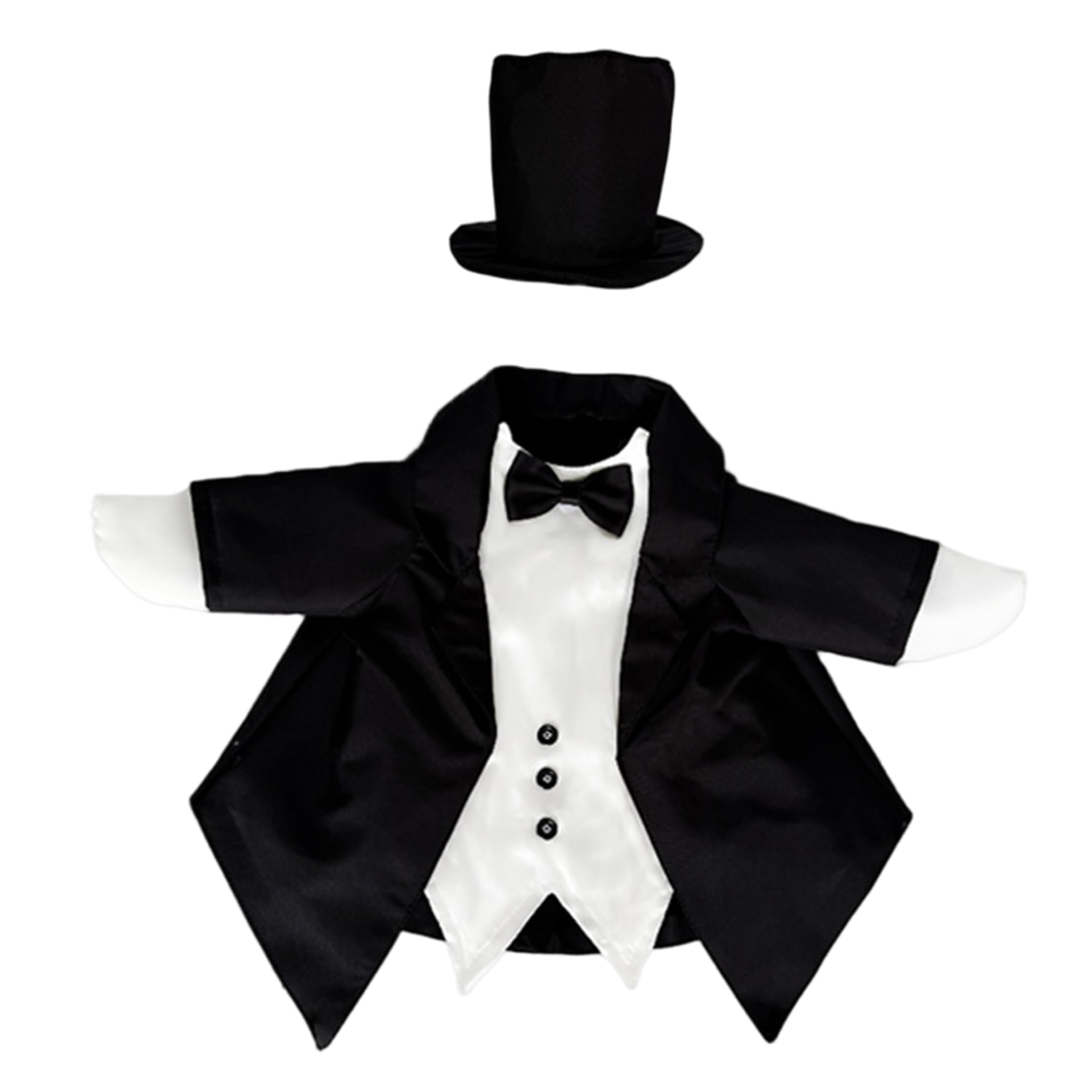 AwnsIMfreien Geese Outfits, Formal Gooses Outfits Tuxedo & Top Hat Set for Porch Wedding Decorations, Black & White, Gooses