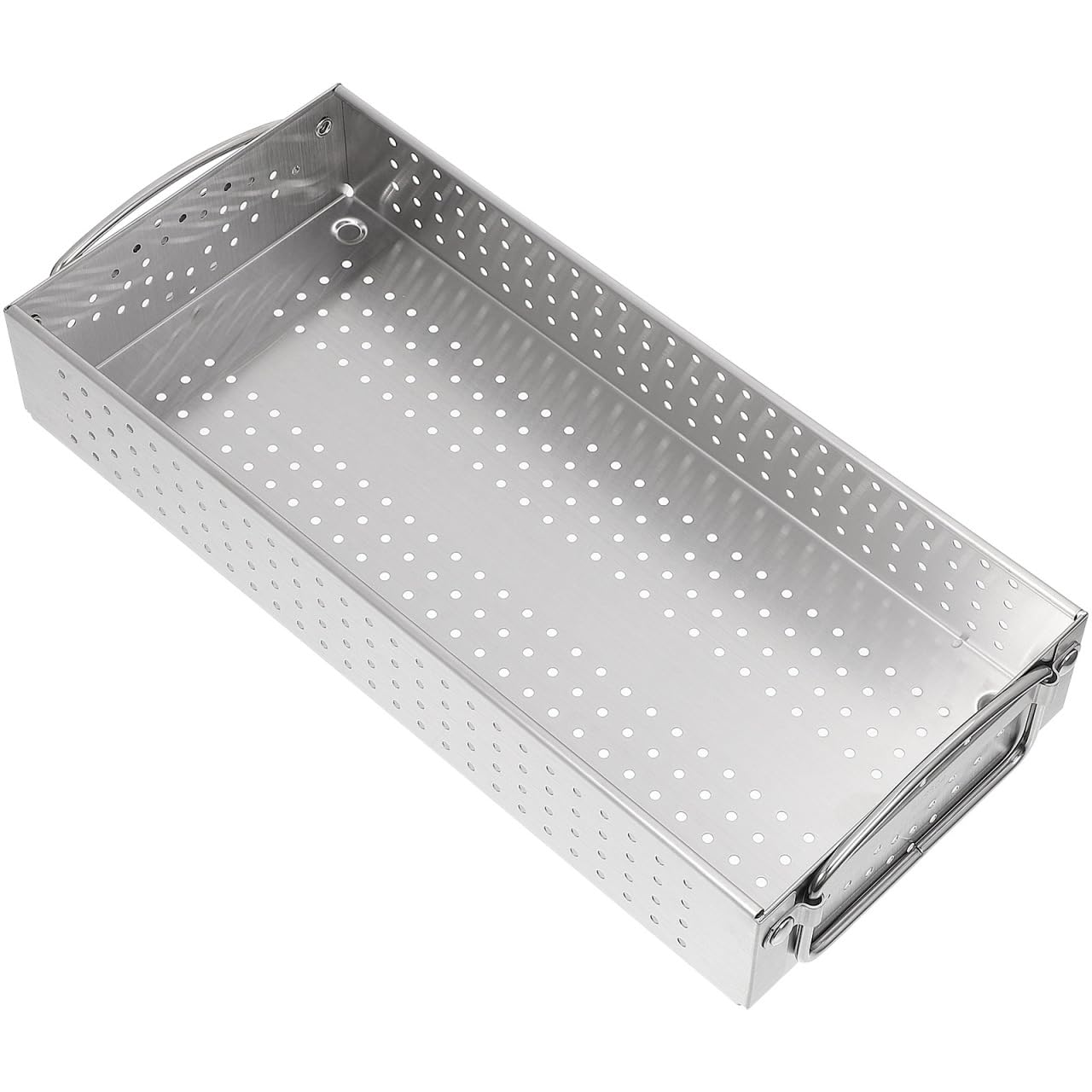 Metal Utensil Holder Storage Box Stainless Steel Utensil Cutlery Drawer Organizer Silverware Spatulas Drying Rack for Kitchen Countertop, Kitchen Home Office Organizers ,Silver,11.92 X 5.39 X 1.96 In