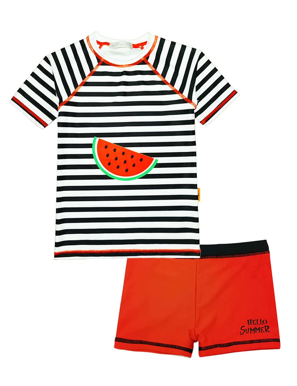 weVSwe Bañador para niña UPF 50+, protección de manga larga, dos piezas, nudo de lazo, traje de baño Rash Guard con volantes, puños raros