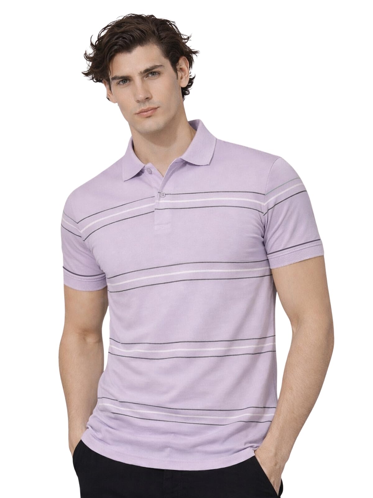 adro Cotton Polo T Shirt for Men | Regular Fit Printed Polo T-Shirt | Short Sleeve Polo Tshirt| Soft Fabric for Summer-picture-55