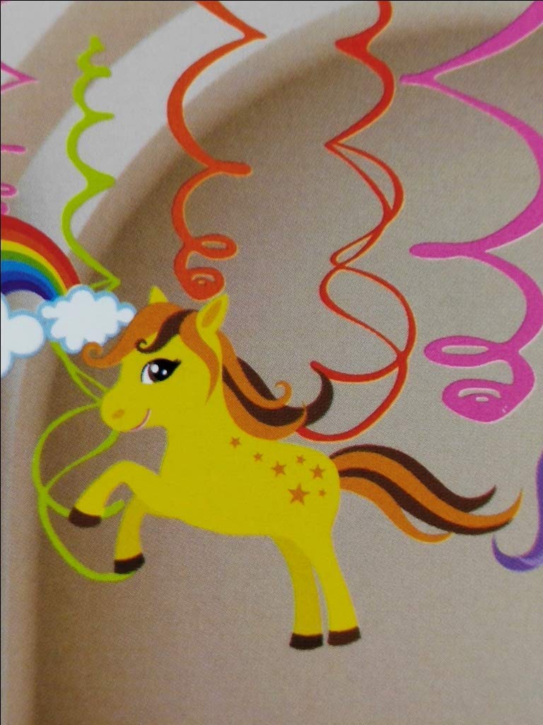 Rozi Decoration Unicorn Hanging Swirl Decor β 6 Pcs Multicolor Paper 4