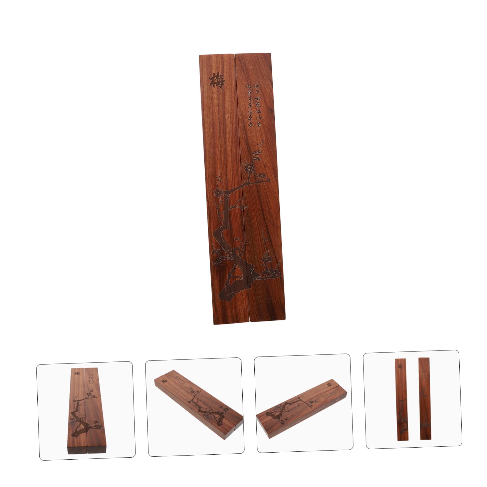 Toyvian künstlerische Briefbeschwerer Papier flach halten Kalligraphie-Briefbeschwerer fürs Büro Briefbeschwerer mit chinesischer Kalligrafie Briefbeschwerer bemalen Holz Schwarz