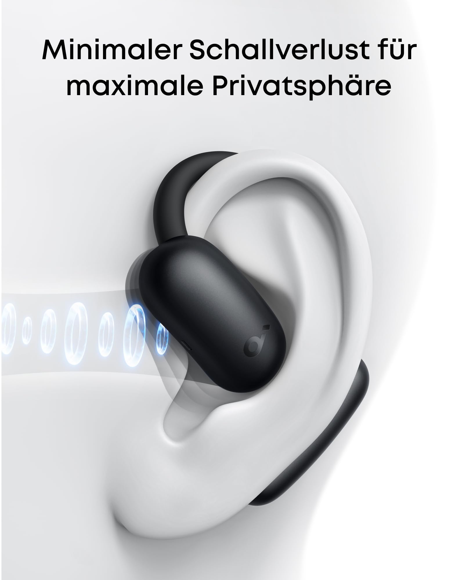 soundcore AeroFit 2 by Anker, Open-Ear Kopfhörer, KI-Übersetzung, anpassbare Ohrbügel, Fester Halt, tiefer Bass, Hi-Res Audio, 42h Spielzeit, Bluetooth 5.4, kabellos Laden, IP55, klare Anrufe durch KI
