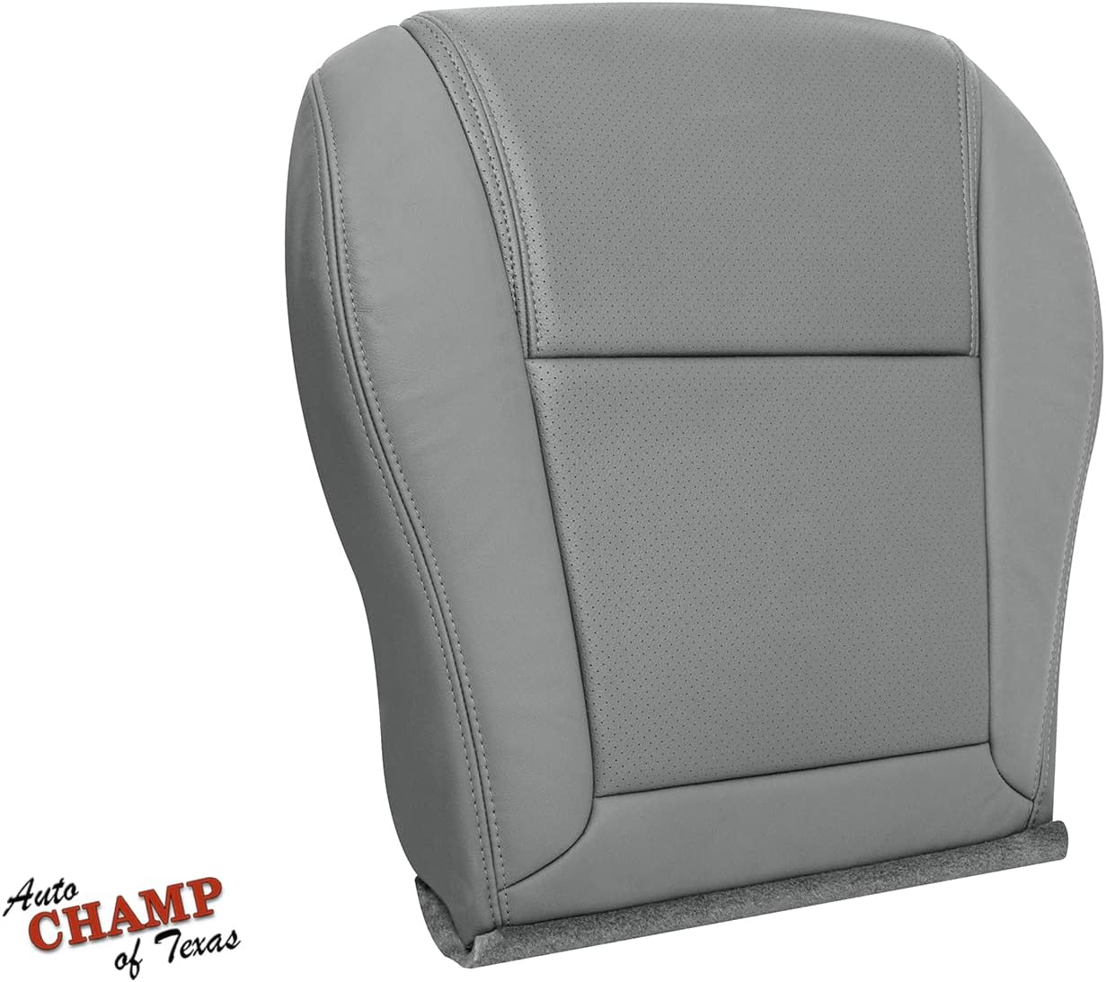 Gray Perforated Leather Seat Cover - Driver Side Bottom Replacement for 2003-2005 Honda Pilot EX-L, EX