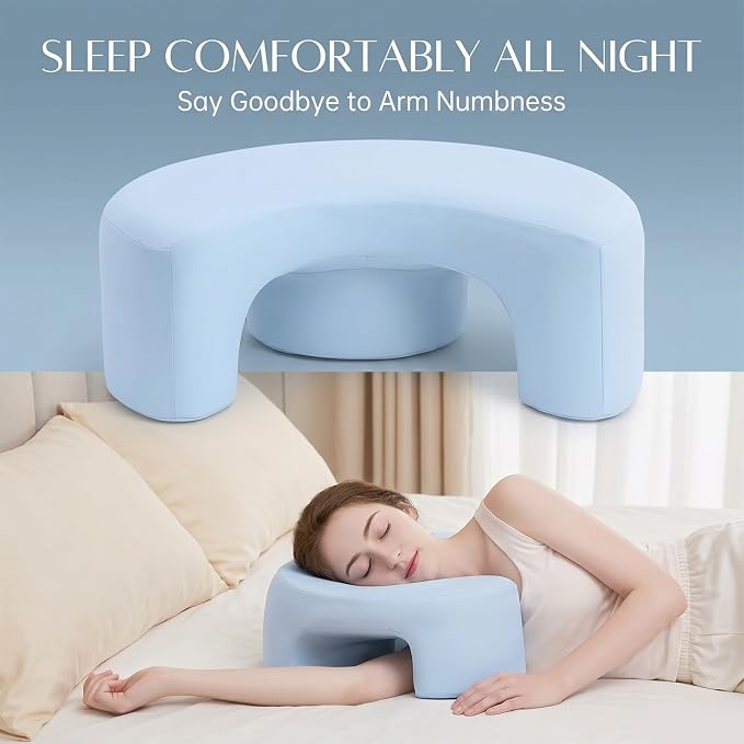 Almohada de espuma viscoelástica ergonómica con abertura para brazo miniatura 4