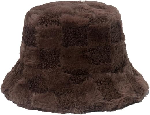 Faux Fur Winter Hat, Plush Fisherman Hat, Women Fishing Hat, Fluffy Winter Hat