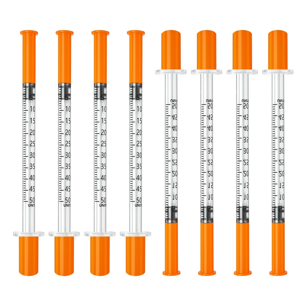 U-100 1ml/cc 30 Gauge 1/2 Inch Syringe, Orange Cap, Smooth Plunger, 100/box — Amazon image 10