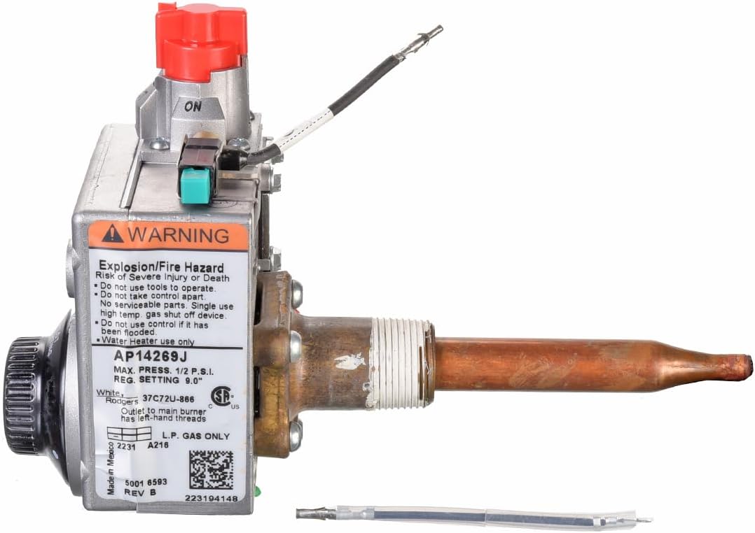 Rheem Liquid Propane (LP) Gas Valve and Pilot Adapter Kit for Rheem Water Heaters - SP21196J